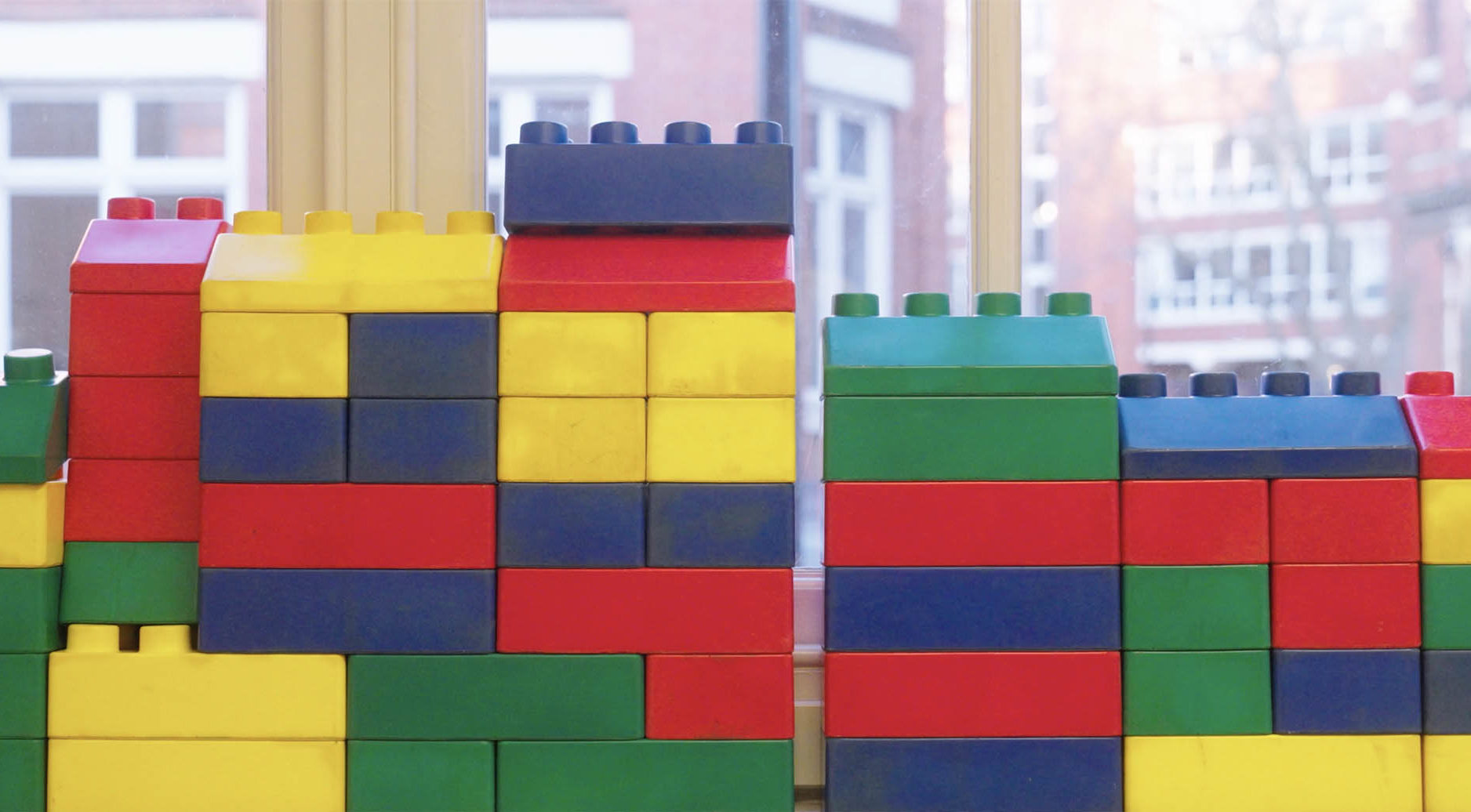multi-coloured building blocks