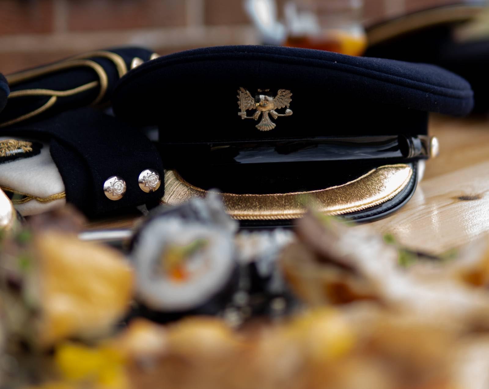 a military cap
